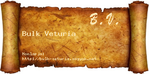 Bulk Veturia névjegykártya